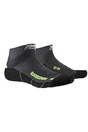 X Socks Run Discovery Junior Calcetines Deportivos Calcetines Para Correr Niños Socks Calcetines, Unisex niños, Charcoal/Phyton Yellow/Black, 24/26