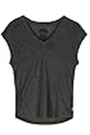 ECOALF Camiseta Mujer Viealf, de Lino, con Cuello Redondo, Camiseta de Manga Corta, Transpirable y Cómoda, T-shirt, Talla XL, Color