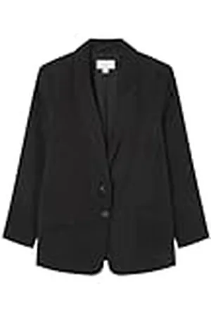 Springfield Blazer Cuello Hombreras En El Interior, Bolsillos con Solapa Y Botón para El Cierre Fluido, , L para Mujer
