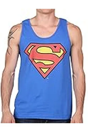 DC Comics Originals Superman Classic - Camiseta sin Mangas para Hombre - Azul - Large