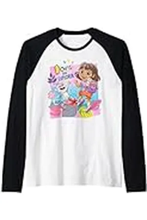 Dora Y botas y mochila Camiseta Manga Raglan