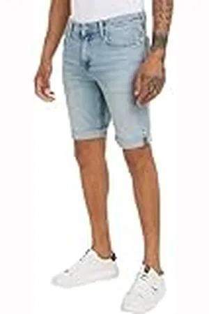 Calvin Klein Jeans Hombres SLIM SHORT, Denim Light, 32W