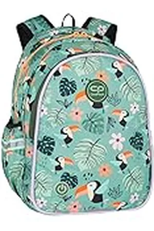 Coolpack F110662, Mochila escolar JIMMY LED TOUCANS, Green