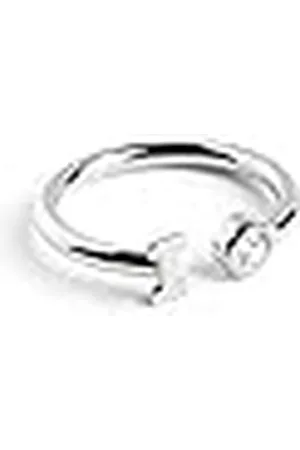 SINGULARU Anillo Personalizado Letter Spark . Ajustable. de Ley 925 con Acabado Baño de Rodio. Talla Unica. Joyas para Mujer. Letra I