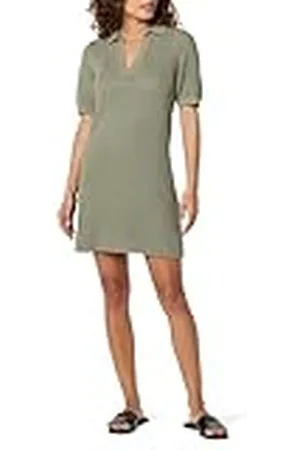 THE DROP Melia Collared Crochet Micro Mini Dress Vestidos, , L