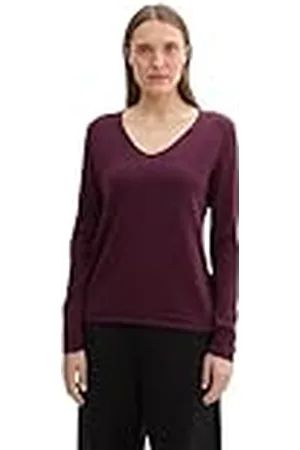 TOM TAILOR 1012976 Suéter pulóver, 35796-Blackberry, S para Mujer