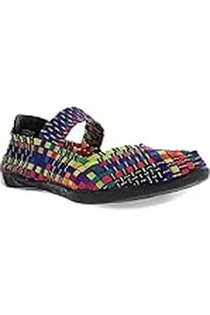 Bernie Mev Cuddly, Zapatos Planos Mary Jane Mujer, Negro Multicolor, 37 EU