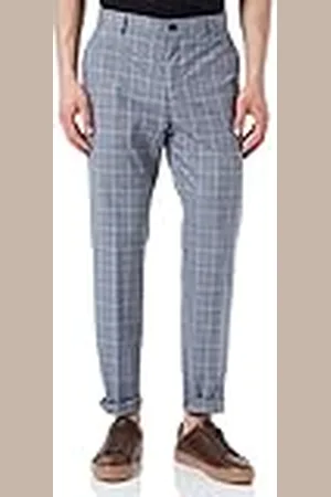 SELECTED Slhslim-timelogan BLU SND Chk TRS B Noos Pantaln, Azul Claro/Cuadros: Arena, 46 para Hombre