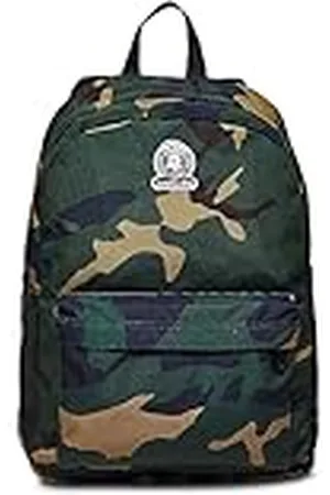 Invicta Zaino Scuola - OLLIE GREEN CAMOUFLAGE - Zaino Mono Scomparto, Verde Militare - Tasca Porta PC, Bag Porta Borraccia - Zaino Viaggio, Zaino Università - Tessuto 100% Eco GRS