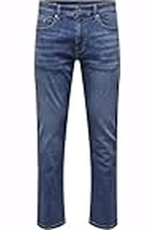 Only & Sons Onsweft Reg. M. Blue 6755 Dnm Jeans Noos Vaqueros Ajustados, Medio De Mezclilla Azul, 33W x 32L para Hombre