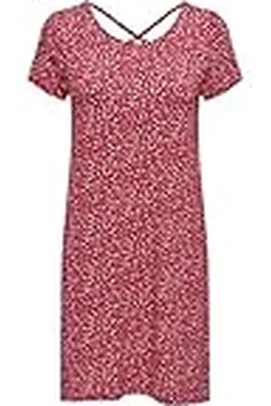 ONLY Vestido Camiseta Corto básico Verano Espalda Lazo sólido ONLBERA, Color: , Talla:XS