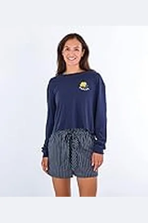Hurley Anna Washed Cropped Boyfriend LS tee
