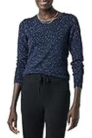 Amazon Jersey de Cuello Caja Ligero de Manga Larga (Disponible en Tallas Grandes) Mujer, , S