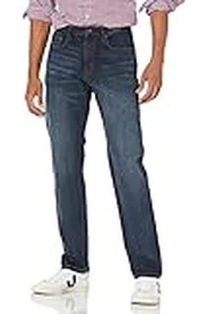 Amazon Pantalón Vaquero Elástico de Ajuste Deportivo Hombre, , 42W / 34L
