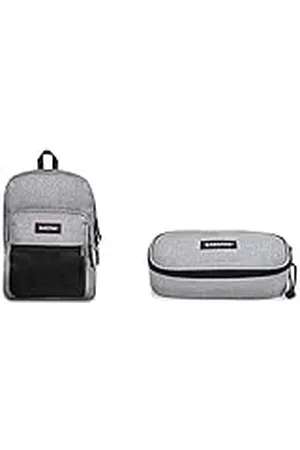 Eastpak Pinnacle Mochila, 42 cm, 38 L, (Sunday Grey) + Oval XL Single Estuche, 22 cm, (Sunday Grey)