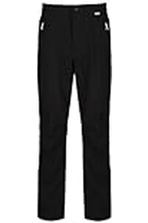 Regatta Highton Pantalón de Senderismo de Tejido elástico, Impermeable y traspirable Overtrousers, Hombre, Black, M