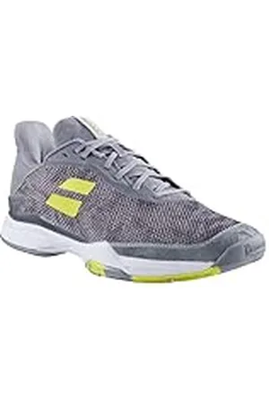 Babolat Men, Jet Tere All Court – Zapatillas de Tenis para Hombre – Sujeción, amortiguación – Tecnología Active Flexion – Suela Transpirable Ortholite – Marca Francesa – Grey, 39 EU