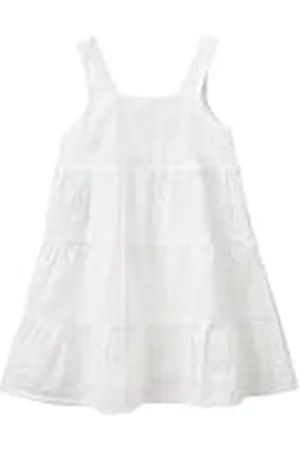 Benetton Vestido 4zrlgv01p, Color Blanco, 2 años Niñas y niñas
