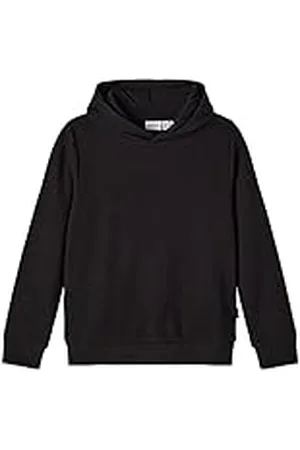 NAME IT Nkfnasweat W Hood UNB Noos Sudadera con Capucha, Black, 98 para Niñas
