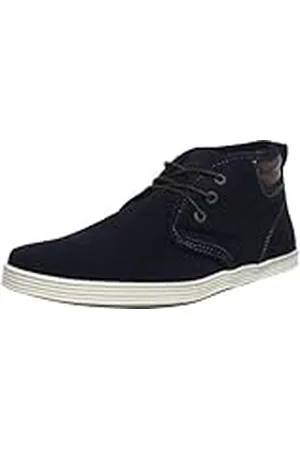 SELECTED Sel Vic Suede 16030233 - Zapatos de Cordones de Cuero para Hombre, Color Azul, Talla 43