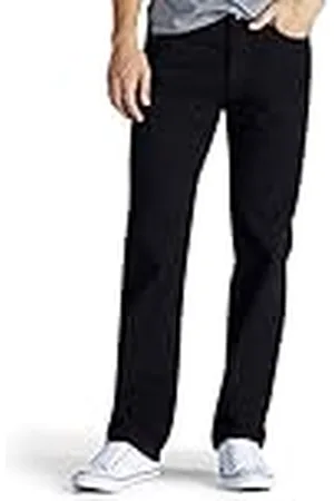 Lee Relaxed Fit Straight Leg Jean Jeans, Doble Negro, 38W x 36L para Hombre
