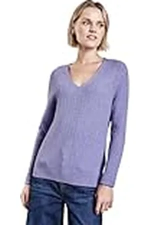 Street one A303041 Suéter Acogedor con Cuello en V, Viola Lilac Mel, 44 para Mujer