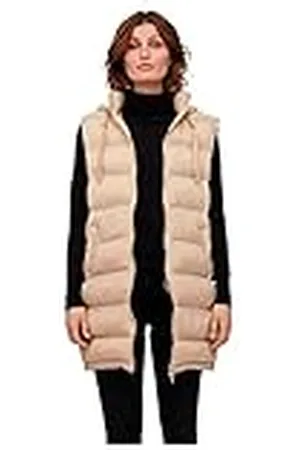 VILA Vitrish New Padded S/L Vest – Noos, Chaleco Mujer, Gris, 42