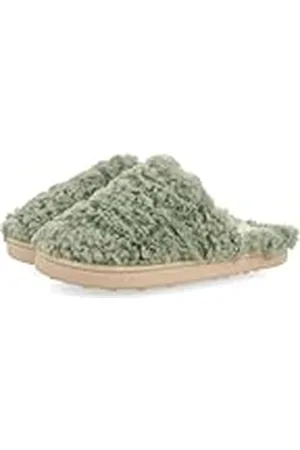 Gioseppo Zapatillas de estar por casa destalonadas verde para niña y niño senja