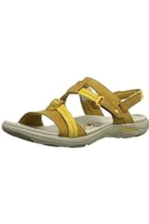 Merrell Swivel Nubuck J62058 - Sandalias de Cuero para Mujer, Color Amarillo, Talla 36