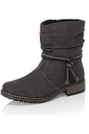 Rieker Mujer Botines Z6893, señora Botines,Zapato de transición,Botas,Bota,Media Bota,Zapato de Invierno,Forrado,Gris (Grau / 45),38 EU / 5 UK