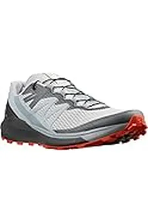 Salomon Shoes Sense Ride 4, Zapatillas de Trail Running Hombre, Pearl Blue/Ebony/Red Orange, 46 EU