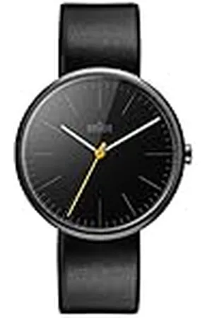 von Braun BN0172BKBKG - Reloj de pulsera con correa de cuero para hombre, color negro