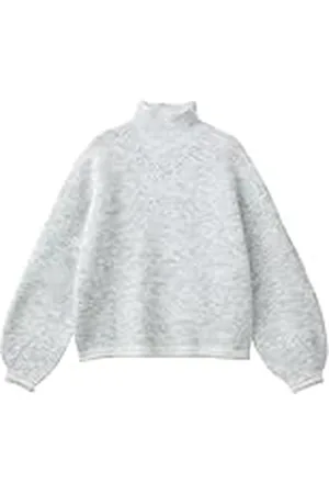 Benetton Camiseta Lupetto M/L 1ewbc200l Suéter, , 160 cm Niñas y niñas