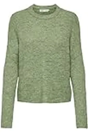 ONLY Onllolli L/S Jersey Knt Noos Suéter, Verde seto/Detalle: w. Melange, M para Mujer