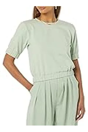 TEREA Crop Top para Mujer, Charlee con Mangas Elásticas, , XXL Grande