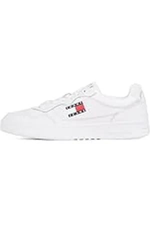 Tommy Hilfiger Tommy Hilfiger Sneaker con Suela Cupsole Hombre Essential de Piel, (White), 46