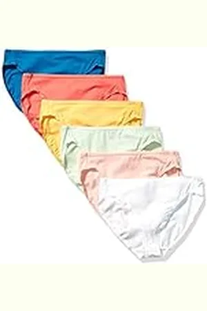 Amazon Ropa Interior de algodón con Pernera Alta (Disponible en Tallas Grandes) Mujer, Pack de 6, , 44