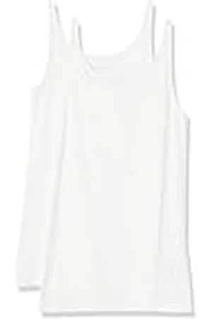 Amazon Top Ajustado sin Mangas y con Tirantes Finos Mujer, Pack de 2, , XS