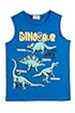 Koton Tank Top Dinosaur Printed Sleeveless Crew Neck Cotton, Camiseta de Tirantes Anchos niños,