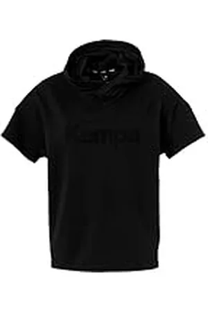 Kempa Hood Shirt Women Black & White Sudadera sin Mangas para Mujer - Corte Oversize de Moda - Sudadera con Capucha Deportiva para Gimnasio y Balonmano - - Tamaño S