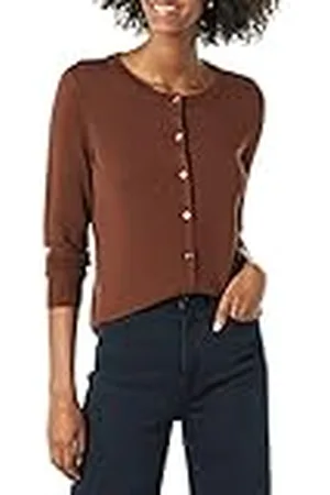 Amazon Jersey Cárdigan de Cuello a La Caja Ligero (Disponible en Tallas Grandes) Mujer, , L
