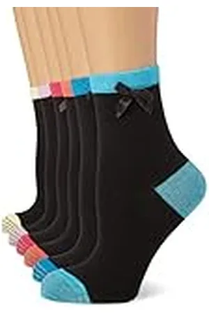 FM London Ferse Und Zehen Calcetines Lässige, , Talla única (Pack de 6) para Mujer