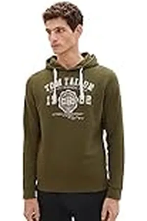 TOM TAILOR 1039896 Sudadera, Olive 13050-Ovillo de Peluche, Color Verde, M para Hombre
