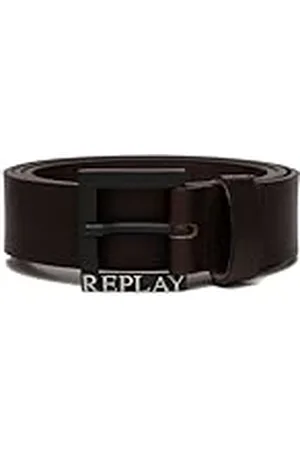 Replay Cinturón de piel para hombre, marrón , 95 cm