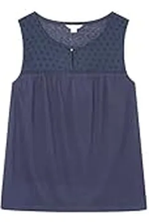 Springfield SPRINGFILED Camiseta Cuello Botón Plumeti, Camiseta Mujer, blue, M