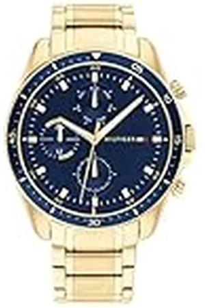 Tommy Hilfiger Reloj Analógico de Cuarzo Multifunción para Hombre con Correa de Acero Inoxidable de Color Dorado - 1791834
