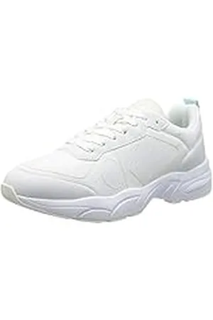 Calvin Klein Jeans Mujer Sneakers Running Retro Tennis Over Mesh Wn Zapatillas Deportivas, Blanco (White/Creamy White), 37