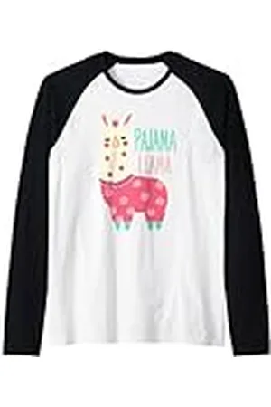 Two Suns Clothing Pijama Lama Design Lama Camiseta Manga Raglan