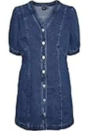 VERO MODA Vmmelody Yo342 Mini Denim Dress 2/4 Vestido Vaquero, , XS para Mujer