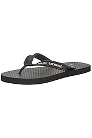Armani Exchange Suela de Goma Impresa, Logotipo Lateral, Chanclas Hombre, , 45 EU